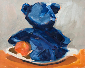 Blue Teddy Bear, 8"x10"