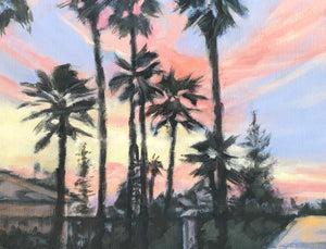 Vista Palms at Sunset, 11"x 14"