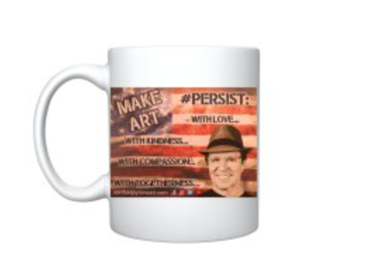 11 oz. coffee mug with color #PERSIST logo