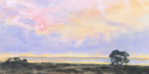 Humboldt Bay Golden Sunset, 8"x 16"
