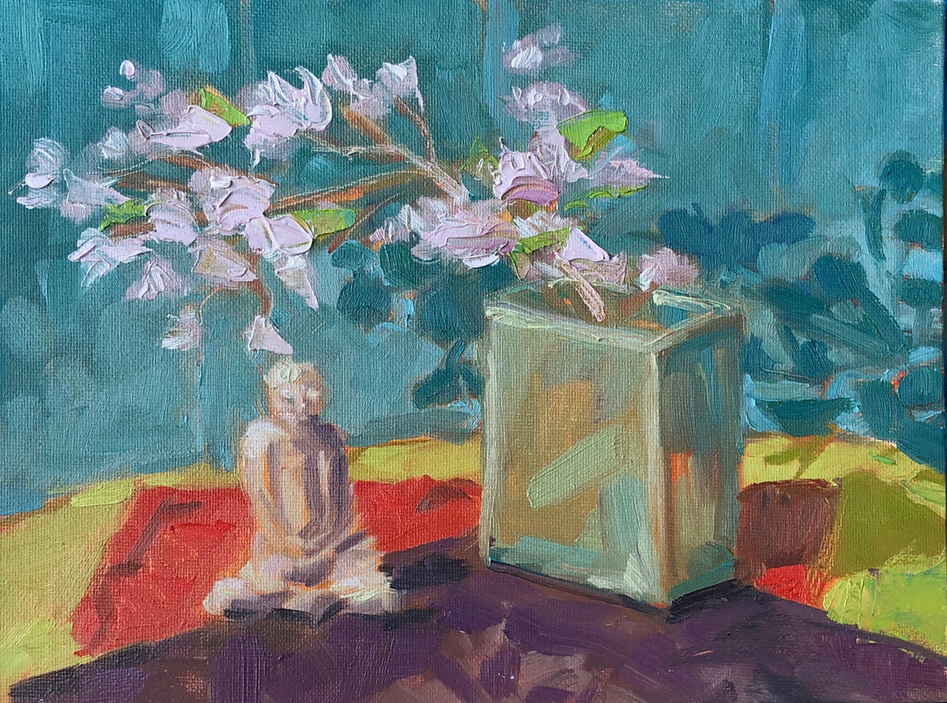 Green vase with Buddha, 9