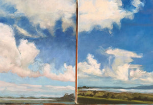 Humboldt Bay Clouds #2 & #3,  two separate 9"x12" sold together